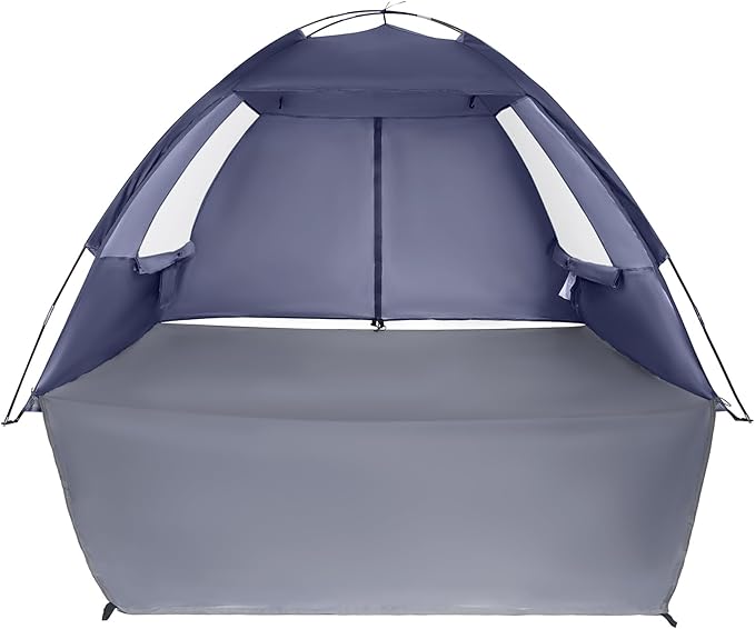 CAMEL CROWN Beach Tent UPF 50+ Sun Shelter for 2/3/5/6 Person, Lightweight Portable Sun Shade with Sand Anchor, Family Beach Day & Outdoor Adventures-CubbioJoy