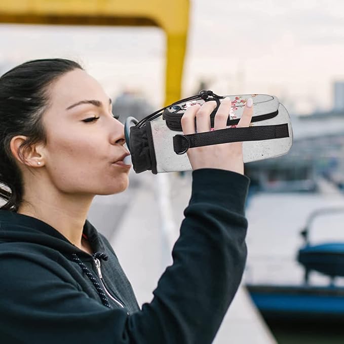 25/32/40/64oz Water Bottle Bag Holder Carrier-Insulated Crossbody Sling Case Sleeve with Strap & Pockets for Men Women Gym Cycling Travel Walking Hiking Camping-CubbioJoy