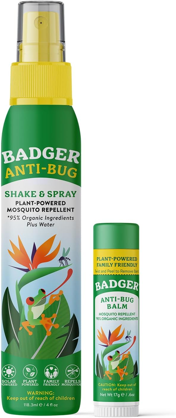 Badger Bug Repellent, Easy to Use Travel Stick, DEET-Free Mosquito Repellent & Insect Protection, Certified Organic Essential Oil Balm-CubbioJoy
