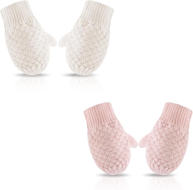 Baby Knit Mittens Toddler Boys Girls Gloves Winter Infant Newborn No Scratch Mitten 0-3 Years-CubbioJoy