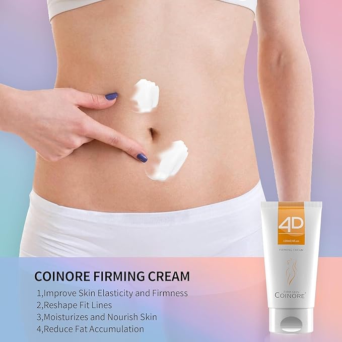 B Flat Belly Firming Cream - Fast Absorbing Moisturizer Firming, Tightening Cream for Belly, Thigh & Buttocks for Women & Men, 4.0 Fl Oz-CubbioJoy