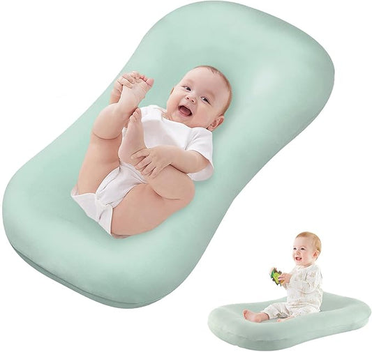 Baby Lounger Pillow, Infant Lounger for 0-24 Months, Soft Cotton and Portable Baby Lounger for Home (Green)-CubbioJoy