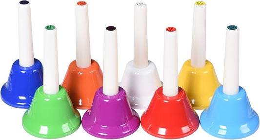 8 Note Hand Bells for Kids Adults, Colorful Merry Handbells Set Musical Instruments-CubbioJoy