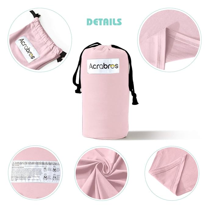 Acrabros Baby Wrap Carrier,Hands Free Baby Carrier Sling,Lightweight,Breathable,Softness,Perfect for Newborn Infants and Babies Shower Gift,Pink-CubbioJoy