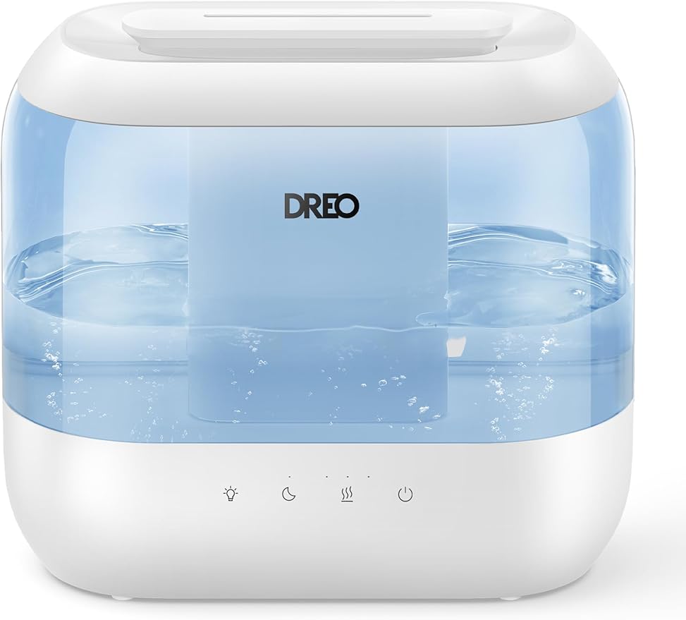 Dreo Humidifiers for Bedroom, Top Fill 4L Supersized Cool Mist Humidifier with Oil Diffuser and Nightlight, 36H Runtime, Quiet Ultrasonic Humidifiers for Home, Large Room, Baby Nursery and Plants-CubbioJoy