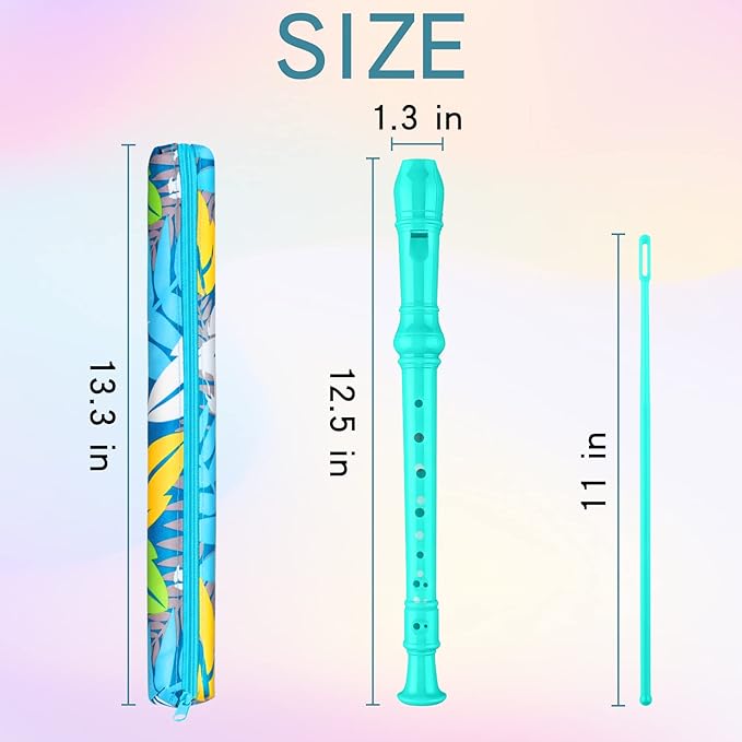 Descant Soprano Recorder Music Recorder Instrument for Kids Flute Kids Recorder with Cleaning Rod + Case Bag…-CubbioJoy