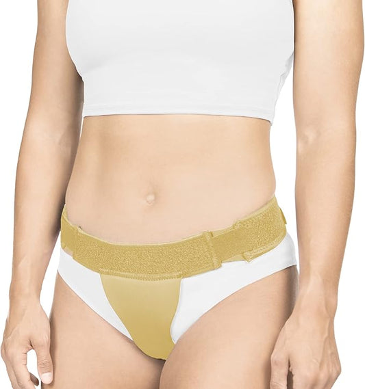 BraceAbility Pelvic Pro - Patented Prolapsed Uterus Support Belt - Women's Brace for Treating Dropped Bladder, Uterine Prolapse, Vulvar Varicosities, Postpartum and Symphysis Pubis Dysfunction (S)-CubbioJoy