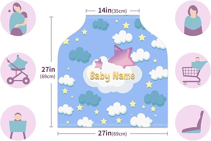 Baby Car Seat Stroller Cover Nursing Cover New Mom Breastfeeding Scarf Soft Stretchy Infant Carrier Cover Car Canopy Coverage-CubbioJoy