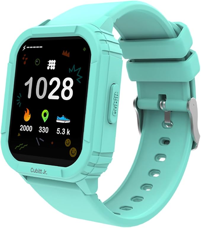 Cubitt Jr Smart Watch Fitness Tracker for Kids and Teens, with Games, Step Counter, Sleep Monitor, Heart Rate Monitor, Activity Tracker, Good Habits Alarms, 1.52" Touch Screen, IP68 Waterproof-CubbioJoy