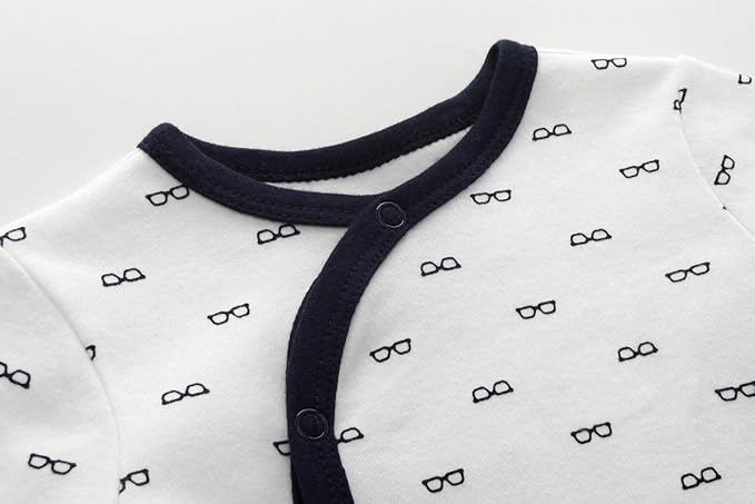 Kiddiezoom Baby and Toddler Boys'Snug Fit Footed One-Piece Romper Jumpsuit Cotton Cotton Footed Outfit-CubbioJoy