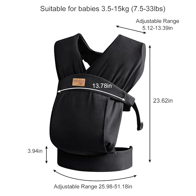 Baby Wraps Carrier Sling, Baby Carrier for Newborns and Toddlers,Skin-Friendly and Soft Front Baby Carrier Wrap Perfect Baby Gifts-CubbioJoy