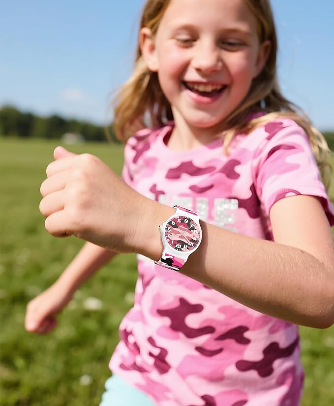 Kids Analog Watch Boys Girls, 30M Waterproof, Sports Watch for Boys, Easy to Read Children's Thin Dial Wrist Watches with Soft Band, for Ages 5-15 Kids Great Birthday Gifts Christmas Day-CubbioJoy