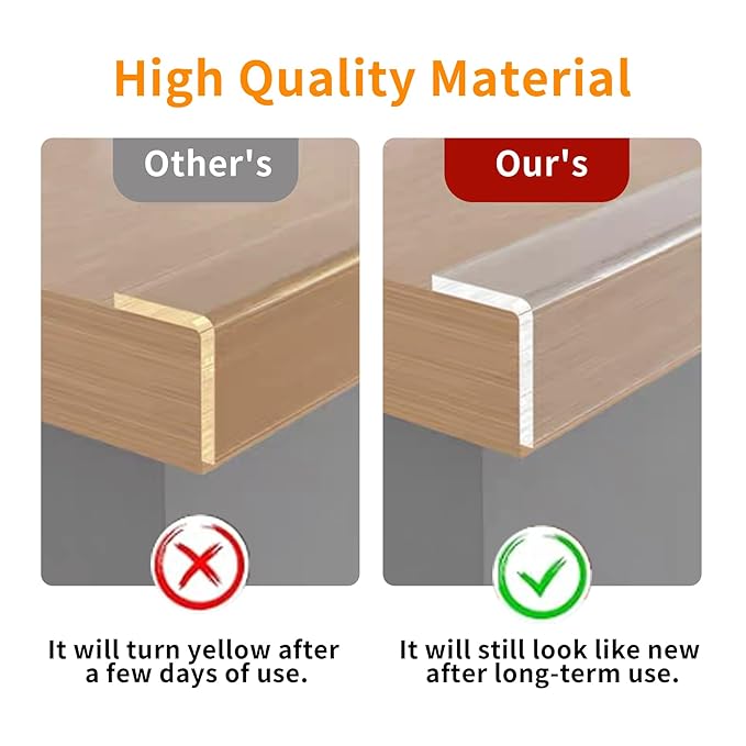 Baby Proofing Edge Protector for Baby 9.84ft,Clear Edge Protector Strip Sharp Edge Wrap Cover Tape,Corner Bumpers for Furniture,Crib Rail Covers for Teething-CubbioJoy