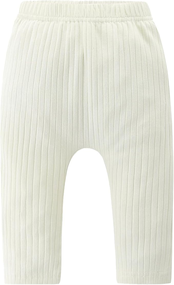 Baby and Toddler Girl's 5 Pack Cotton Ribbed Pull On Pants Leggings 0-4 Years-CubbioJoy