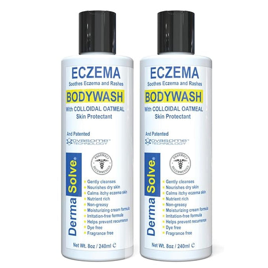 Dermasolve Eczema Relief Body Wash (2 Pack) | Protects, Moisturizes, and Repairs Skin - Kids, Babies & Adults - Steroid Free-CubbioJoy