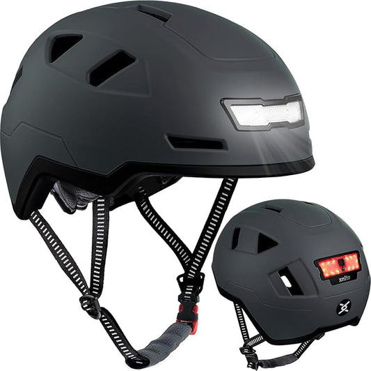 Kid Bike Helmets for Boys and Girls | Fit Head 51-54cm Circumference | CPSC & NTA-8776 Dual Certified | Multi-Sport Helmets with LED Lights, Magnetic Buckle, Detachable Visor-CubbioJoy