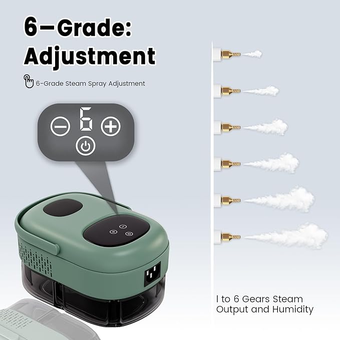 2500W Handheld Steam Cleaner,Portable Car Steamer For Auto Detailing,High-Temperature and Pressure Steam Cleaner For Home, Steam Cleaning Machine for Furniture,Kitchen,Grout,Floor,Tile (7-Green)-CubbioJoy