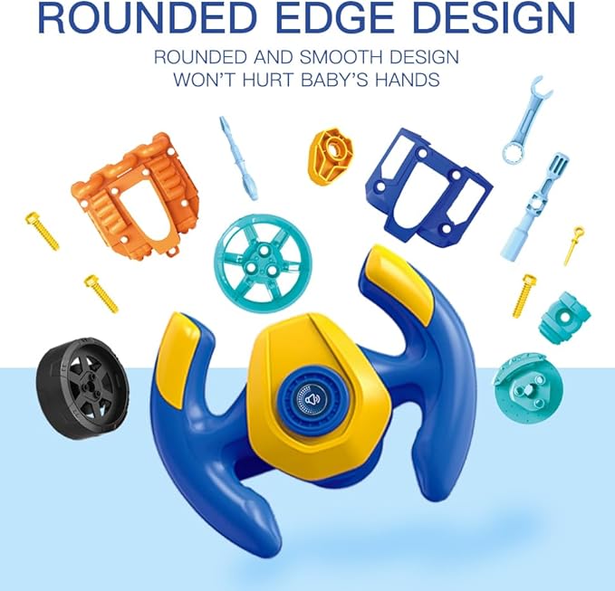 Interactive Truck Engine Toy with Removable Parts - Lights, Sounds, and Fun for Young Mechanics -Unleash Their Creativity and Motor Skills with This Truck Engine Toy (Bule)-CubbioJoy