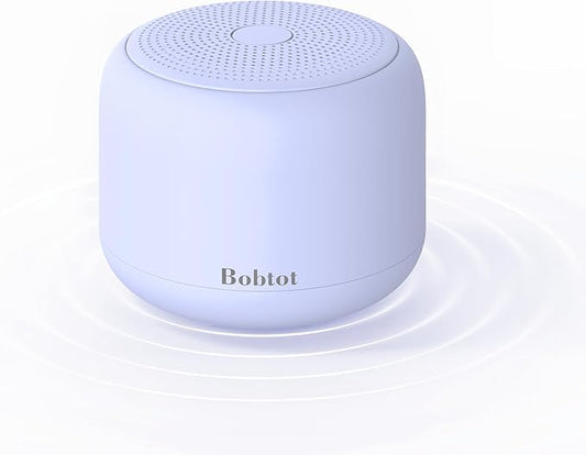 Bobtot Portable Bluetooth Speakers with Strap Easy to Carry, Wireless IPX5 Waterproof Mini Speaker with Loud Stereo Sound, 20 Hours Playtime, Rechargeable Battery, Built-in Microphone, Purple-CubbioJoy
