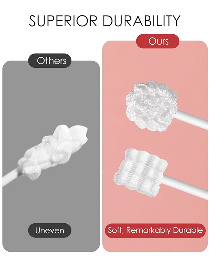 dearlomum Upgraded 32PCS Baby Tongue Cleaner, Disposable Newborn Toothbrush & Oral Cleaning Stick, Gauze Gum Cleaner for Infant Dental Care, 0–36 Months Baby Mouth Wipes-CubbioJoy