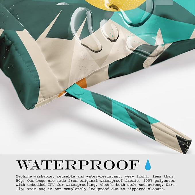 Wet Dry Bag Wet Bag for Swimsuit Travel Beach Pool Stroller Diapers Dirty Yoga Gym Clothes Makeup Bag Waterproof Tropical Palm Leaves Decor Jungle Palm Leaf Favors-CubbioJoy