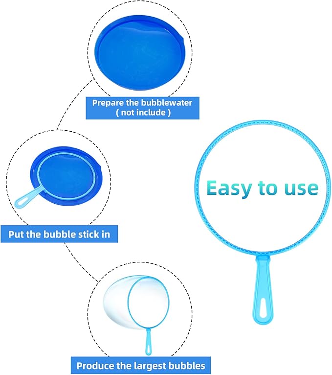 Big Bubble Wands Set, 14pcs Random Color Plastic Giant Bubble Wands Bubble Maker Kids Summer Toy for Outdoor Activities-CubbioJoy