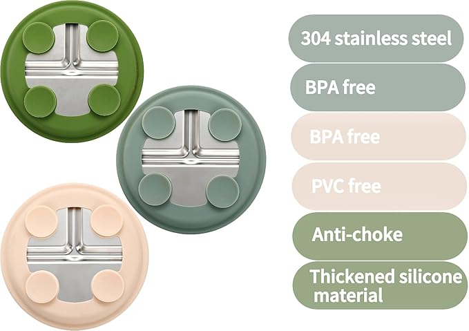 3Pack Sainless Steel Kids Plates with Suction, 8.1” Divided Toddler Baby Plates with Removable Silicone Sleeves BPA Free Non-Slip 2-in-1 Anti Breakage Metal Toddler Bowls-CubbioJoy