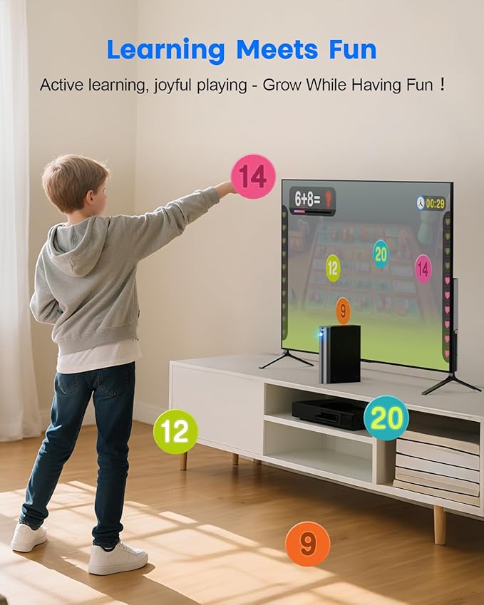AR Motion Gaming Console for Kids & Families - Plug & Play Video Game System for Indoor Physical Play & Interactive Family Fun. Great for Gifts, Game Nights, Parties, Playtime and Playdates-CubbioJoy
