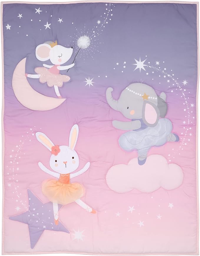 Bedtime Originals Tiny Dancer 3-Piece Ballet Baby Crib Bedding Set - Elephant-CubbioJoy