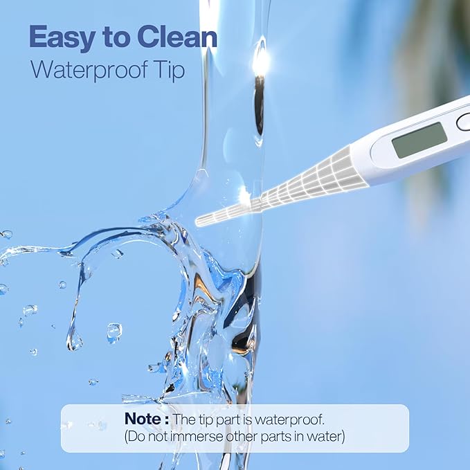 Boncare 10 Seconds Digital Thermometer for Adults and Kids - Accurate & Safe Rectal Thermometer for Baby with Fever Alarm, Oral Thermometer (Gray)-CubbioJoy