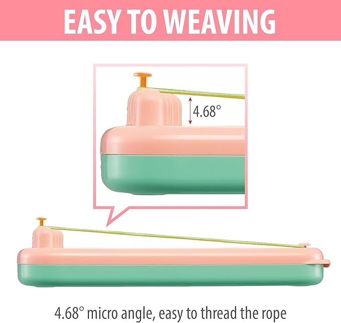 Chilpals Friendship Bracelet Making Kit for Girls,Arts and Crafts for Kids Ages 8-12,Birthday Gifts Ideas for Girl 7 8 9 10 11 Year Old - 2 in 1 Bracelets String Maker Toys Set (Pink)-CubbioJoy