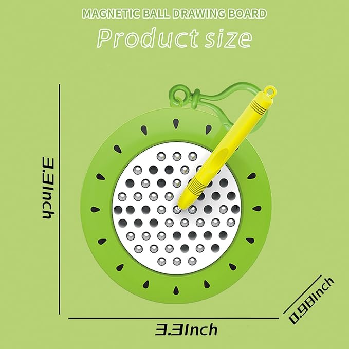 1PCS Kiwi Magnetic Drawing Board for Kids & Toddlers with Beads and Magnet Stylus Pen - Magnetic Travel Toy for Airplane & Car Ride Activities for Kids-CubbioJoy