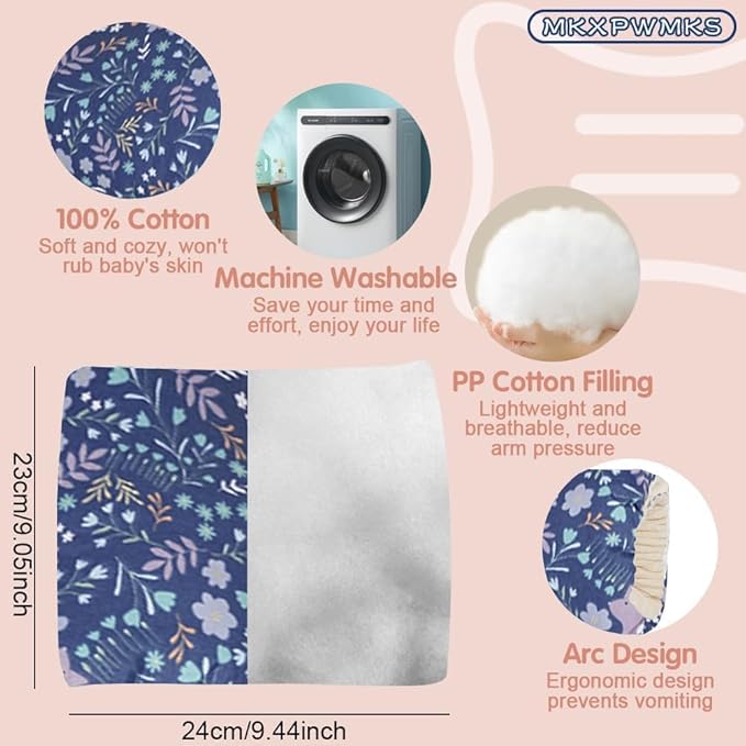 Cozy Cradle Pillow, Cozy Cradle Arm Pillow, Baby Nursing Pillow Head Support Pillow for Breastfeeding Bottle Feeding (Small Gray Fish)-CubbioJoy