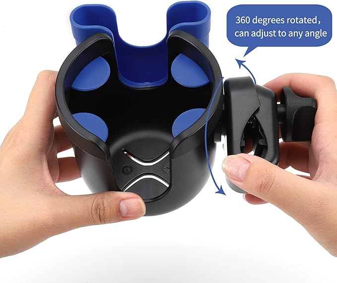 Accmor Stroller Cup Holder with Phone Holder, Bike Cup Holder, Universal Cup Holder for Uppababy Nuna Doona Strollers, 2-in-1 Cup Phone Holder for Stroller, Bike, Wheelchair, Walker, Scooter-CubbioJoy