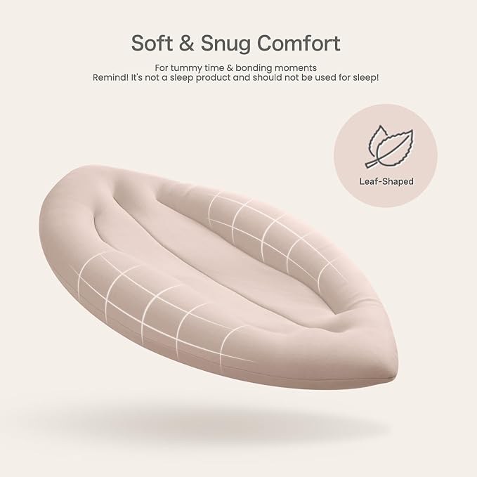 Baby Lounger for Newborn: Skin-Friendly & Breathable for 0-12 Months Infant Tummy Time Playtime & Diaper Changes - Portable & Lightweight Cushion for New Parents-CubbioJoy