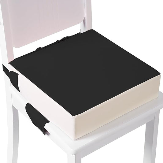 Booster Seat for Kitchen Chair with Adjustable Straps, Toddler Booster Seats for Dining Table Portable for Travel Camping Eating, Booster Cushion for Table for Baby Child Infant Kid Boy Girl-CubbioJoy