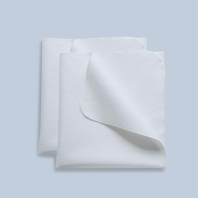 2 Pack Waterproof Crib Mattress Protector Pad, 34" x 54", Washable, Reusable Flannel Protector Pad for Baby, Toddler, Elders and Pets-CubbioJoy