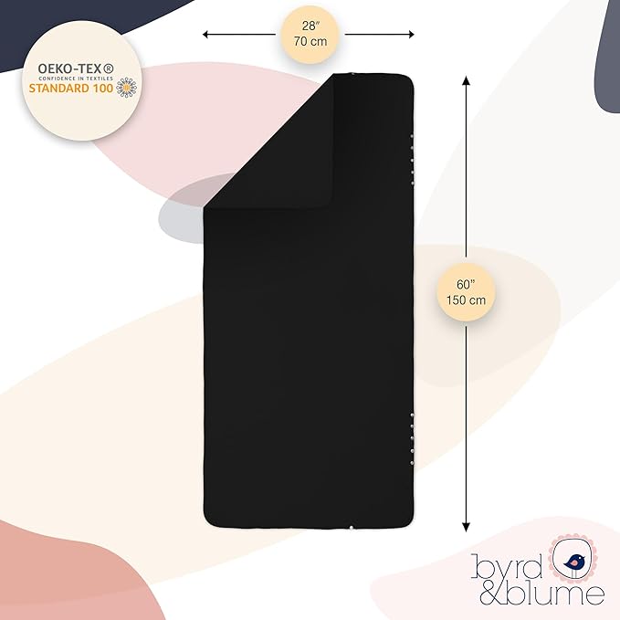 Byrd & Blume Maternity Nursing Cover Breathable Lightweight Breastfeeding Cover Wrap Shawl Scarf Poncho Full 360 (Black, One size)-CubbioJoy