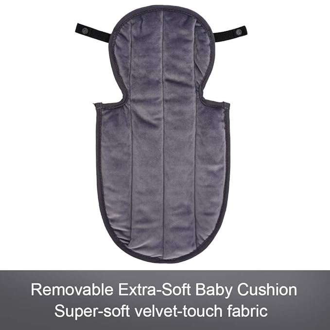 COOLBEBE New 2-in-1 Babybody Cushion for Baby Newborn Infants - Extra Soft Stroller Cushion Pads Car Seat Insert, Perfect for Carseats, Strollers, Swings, Grey-CubbioJoy