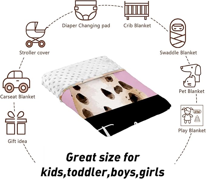 Custom Name Crib Bedding Set - Pink Leopard Theme, Personalized Nursery Bedding 3-Piece Set– Soft Blanket, Fitted Sheet, Changing Pad Cover – for Newborns Girls Nursery Gifts-CubbioJoy