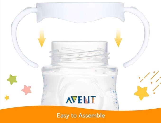 Baby Bottle Handles for Philips Avent Natural Baby Bottles, Compatible Avent Bottle Holder for Baby, 2 Count-CubbioJoy