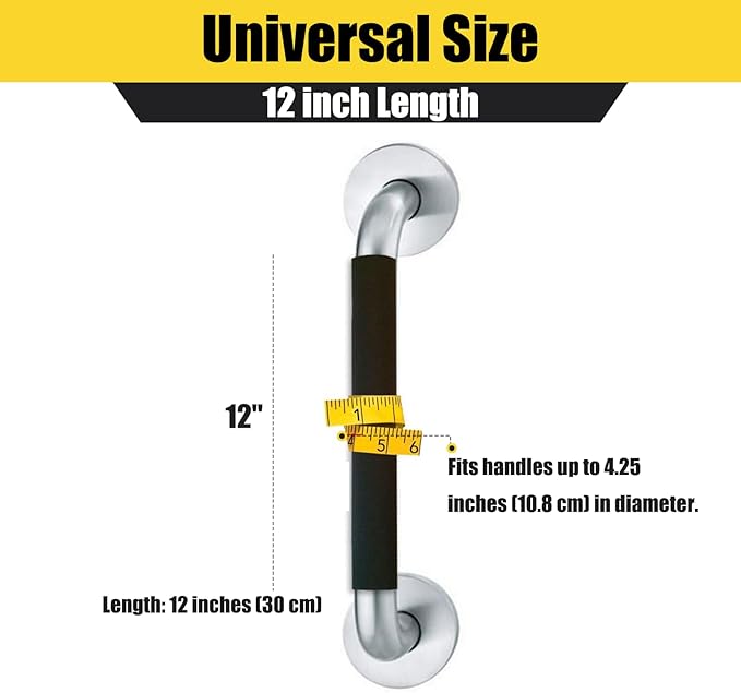 5PCS Commercial Door Handle Covers - Heat-Resistant Neoprene Sleeves with Hook & Loop Closure, Universal Fit for Business/Office/Store Doors-CubbioJoy