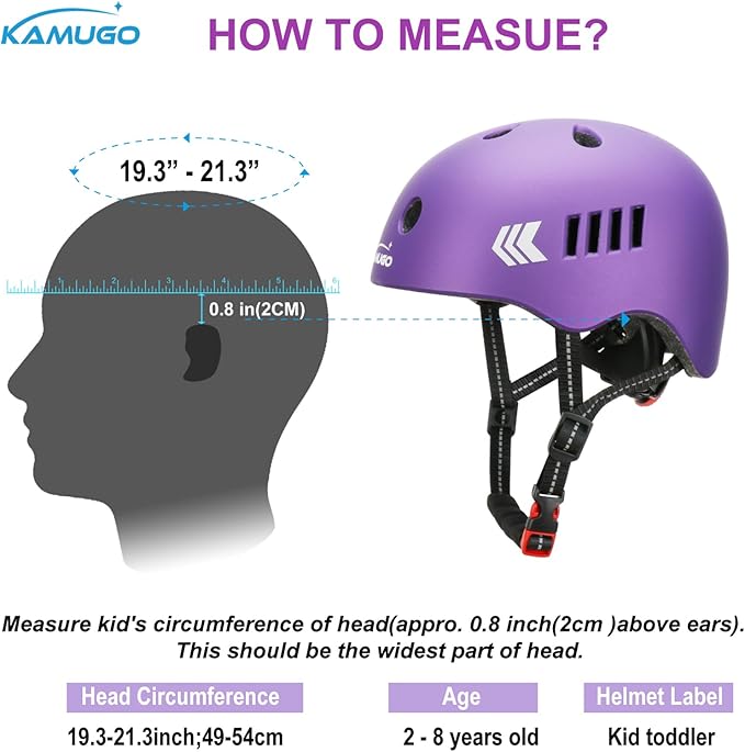 KAMUGO Kids Bike Helmet Set, Toddler Helmet for Ages 2-8 Boys Girls with Sports Protective Gear Set Knee Elbow Wrist Pads for Skateboard Cycling Scooter Rollerblading-CubbioJoy