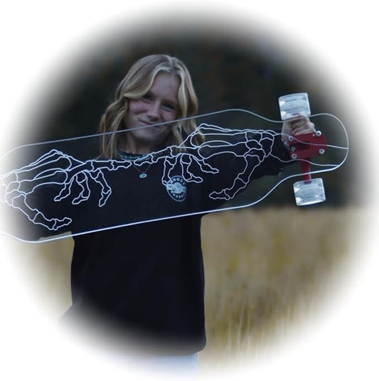 Clear Longboard Skateboard - Transparent Acrylic Long Boards with Light-Up LED Wheels for Smooth Rides - Ride The Streets in Style with Longboard Built for Beginners & Pros Alike-CubbioJoy