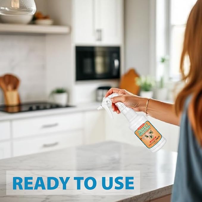 Insect Shoo Spray - Insect Repellent Spray - Pet and Kid Safe Ant, Mosquito, and Spider Repellent for Indoor/Outdoor Use - Lemongrass, Thyme, Geraniol Powered Bug Control for Home-CubbioJoy