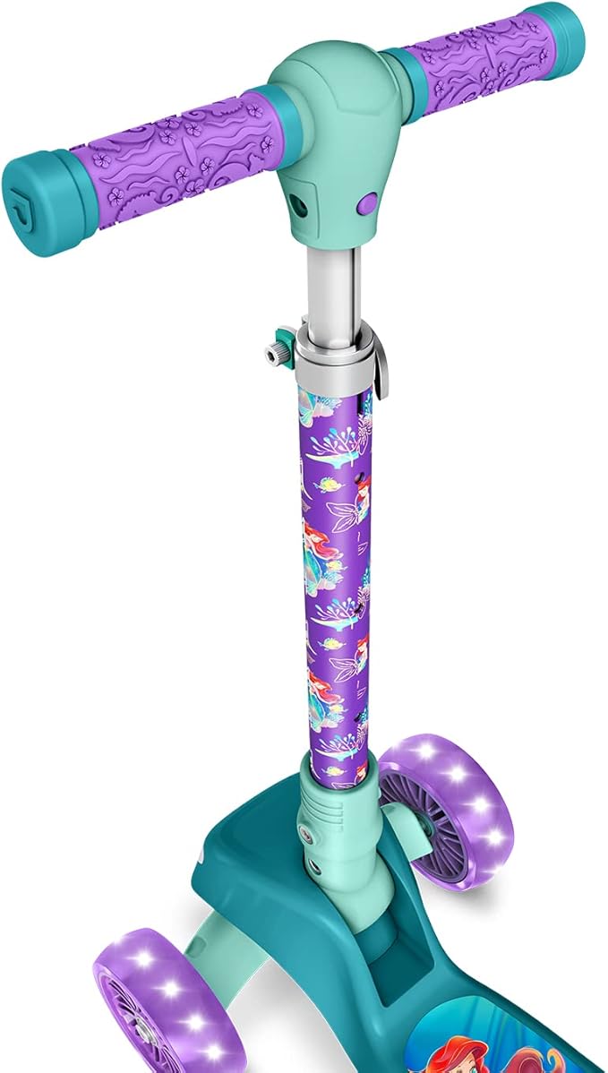 Jetson Character Kids Kick Scooter, LED Lights on Stem & Light-Up Wheels, Lightweight Frame, Height-Adjustable Handlebar, Lean-to-Steer System, Easy-Fold Mechanism-CubbioJoy