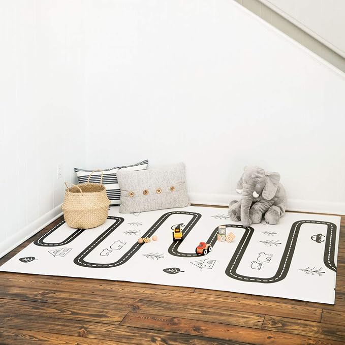 Baby Care Play Mat (Large, Nordic Trails - Tribal) 82'' x 55'' Original One-Piece Reversible Rollable Waterproof Play Mat for Infants, Babies, Toddler, and Kids-CubbioJoy