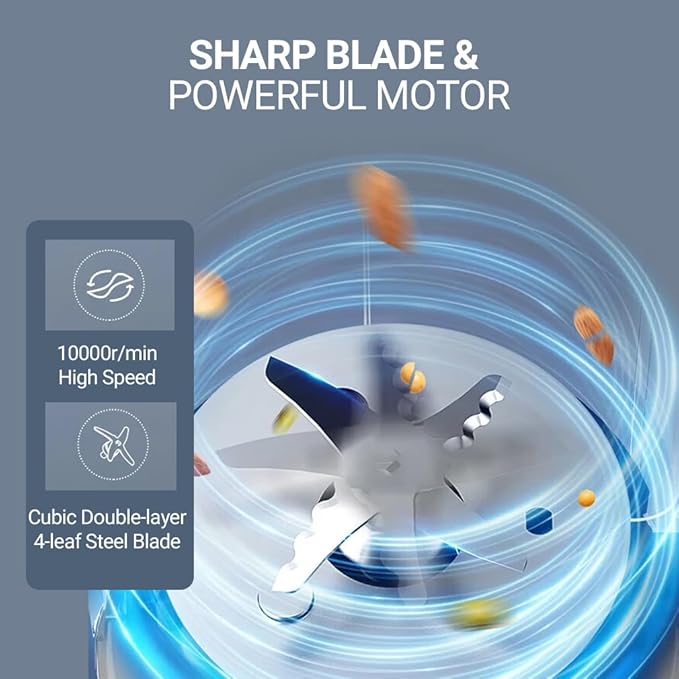 Joydeem JD-PB8200 Compact Blender with 10 Menus, Quiet Cooking Blender for Soymilk, Paste & Juice, 304 Stainless Steel, 12H Preset, 600ml-CubbioJoy