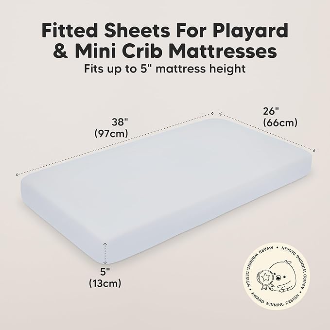 KeaBabies 2-Pack Organic Crib Sheets for Boys, Girls - 52x28 Fitted Crib Mattress Sheet Neutral, Breathable Jersey Cotton Cover for Baby Bed, Toddler Mattress, Soft & Cute Prints (Cove)-CubbioJoy