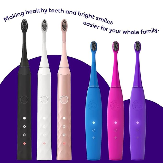 Burst Kids & Toddlers Electric Toothbrush (Pink) | Soft Bristles | Two Minute Timer | Rechargeable Battery | Easy-Grip Silicone Handle | 2 Modes for Healthy Smiles | Ages 3+-CubbioJoy